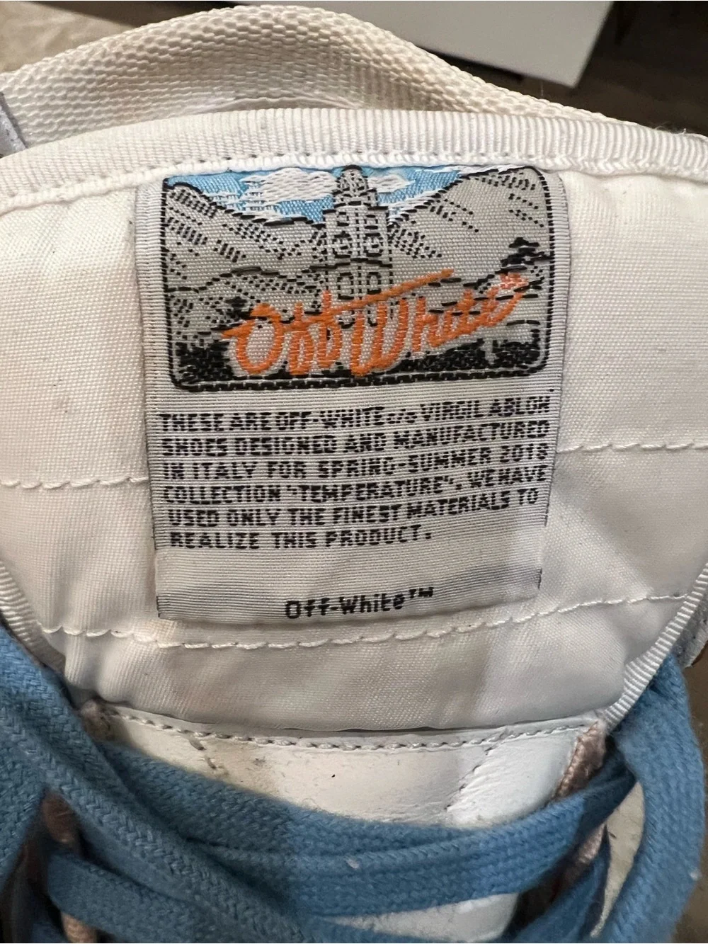 Off-White Women’s High-Top Sneakers in Rose Gold and White
